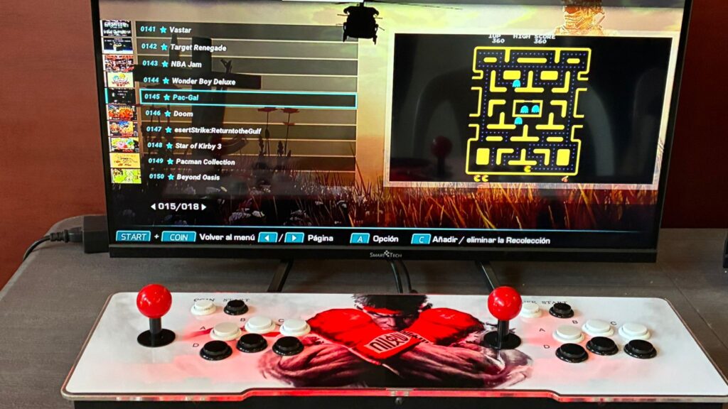 Imagen de un simulador arcade