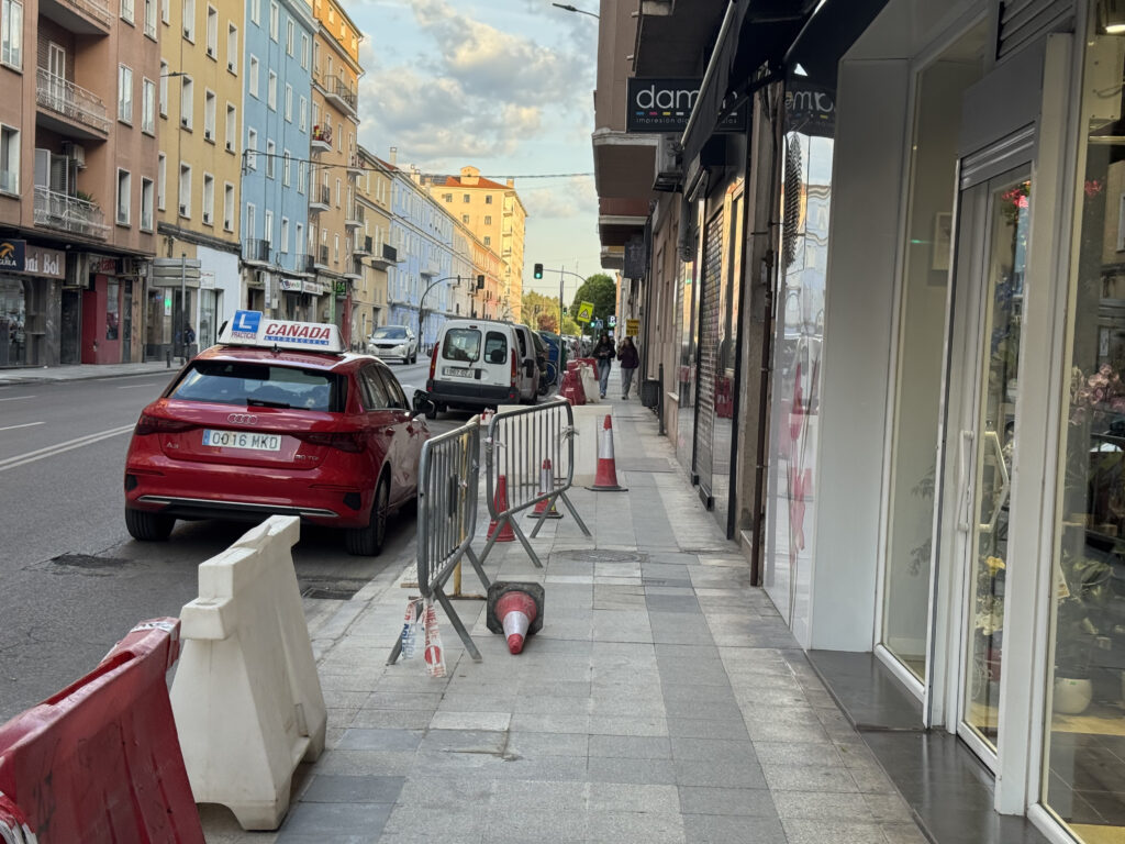 Obras en la calle República argentina. Fuente: Alba Sánchez