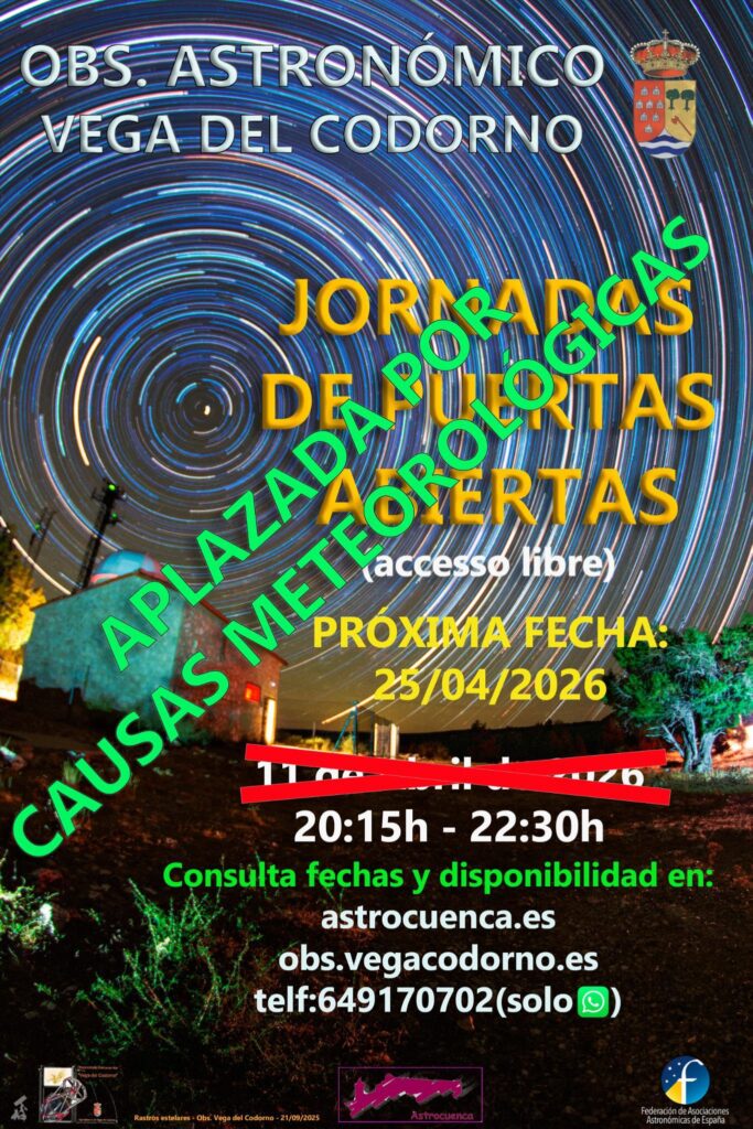 Cartel informativo puertas abiertas. Fuente: Ayuntamiento Vega del Codorno