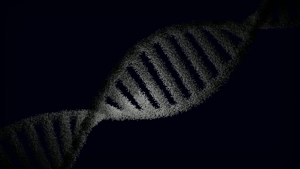Photo by Nicola Narracci: https://www.pexels.com/photo/abstract-visual-representation-of-dna-helix-35967917/