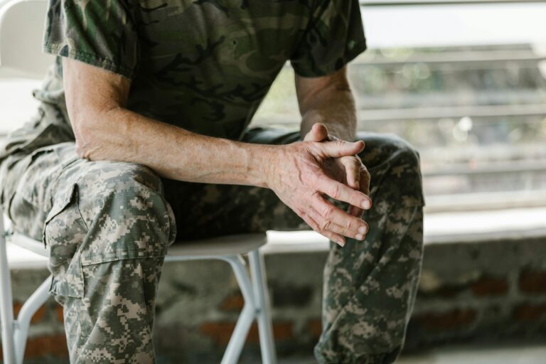 Photo by RDNE Stock project: https://www.pexels.com/photo/man-in-green-and-brown-camouflage-shirt-7468215/
